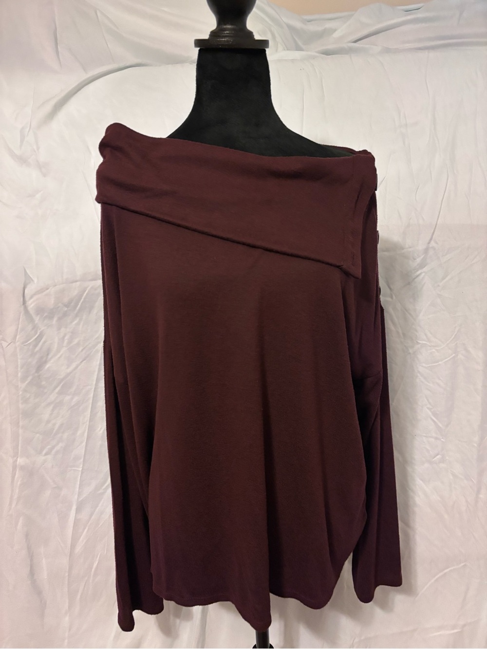Maurices 24/7 Lightweight Knit Sweater in Deep Burgundy